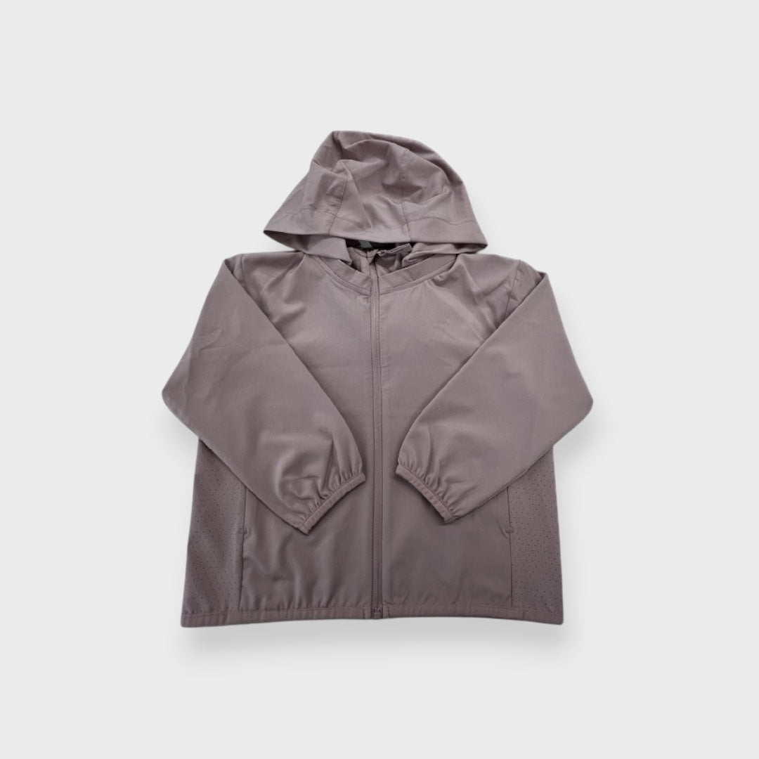 CALM DUSTY-COLOR KIDS ZIP PARKA (110–120cm)