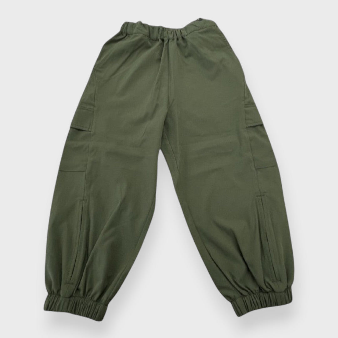 EVERYDAY SOLID KIDS CARGO JOGGER PANTS (100–120cm)