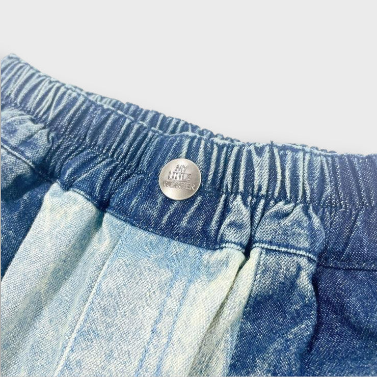 COLOR-BLOCK GRAPHIC HALF PANTS (100-120CM)