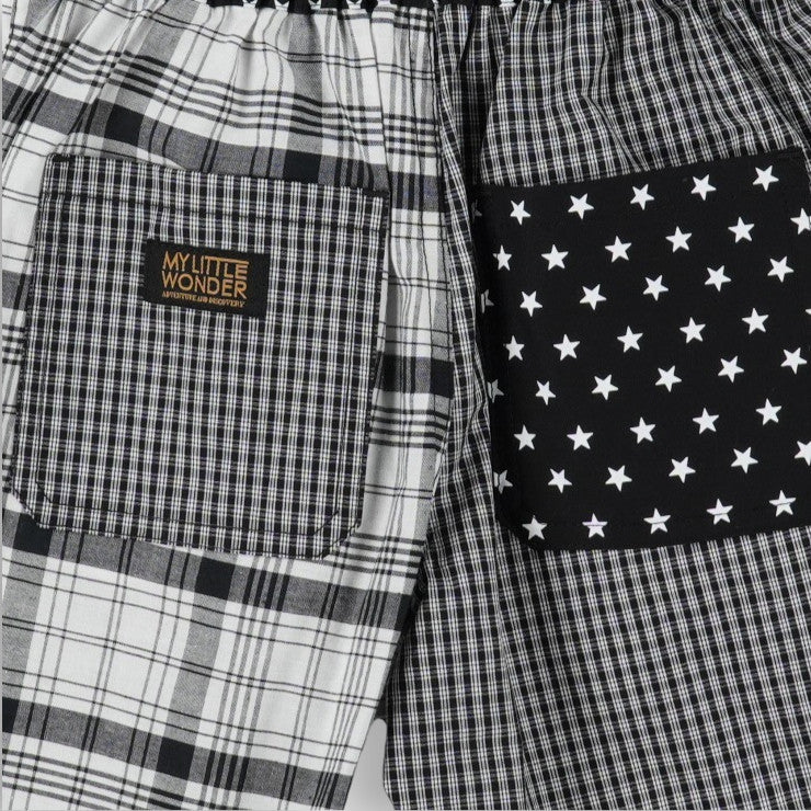 PATCHWORK CHECK HALF PANTS (100-120CM)