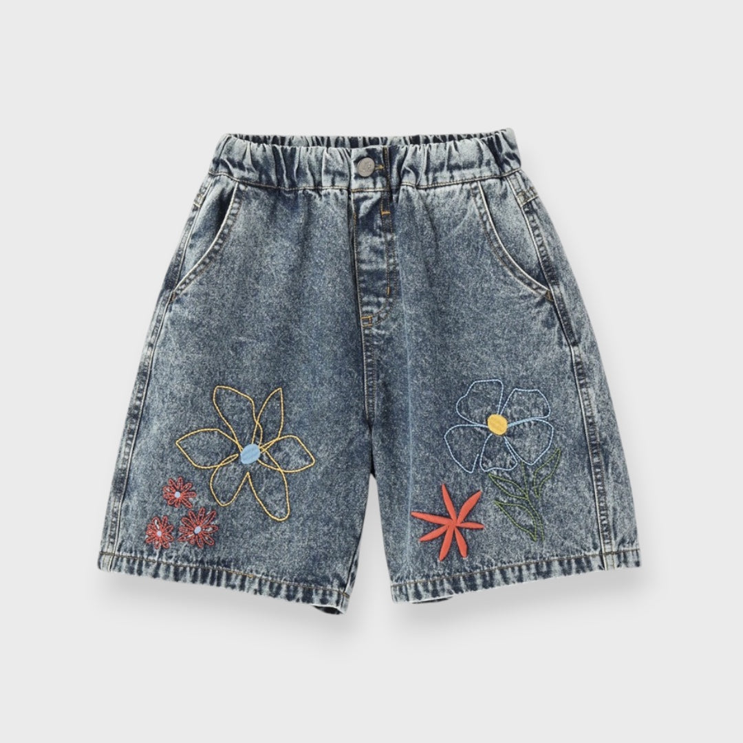 DENIM HAND-STITCH SHORT PANTS (90CM）
