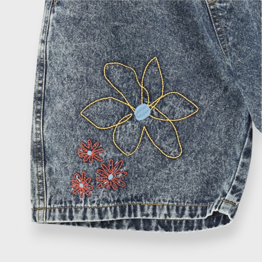 DENIM HAND-STITCH SHORT PANTS (90CM）