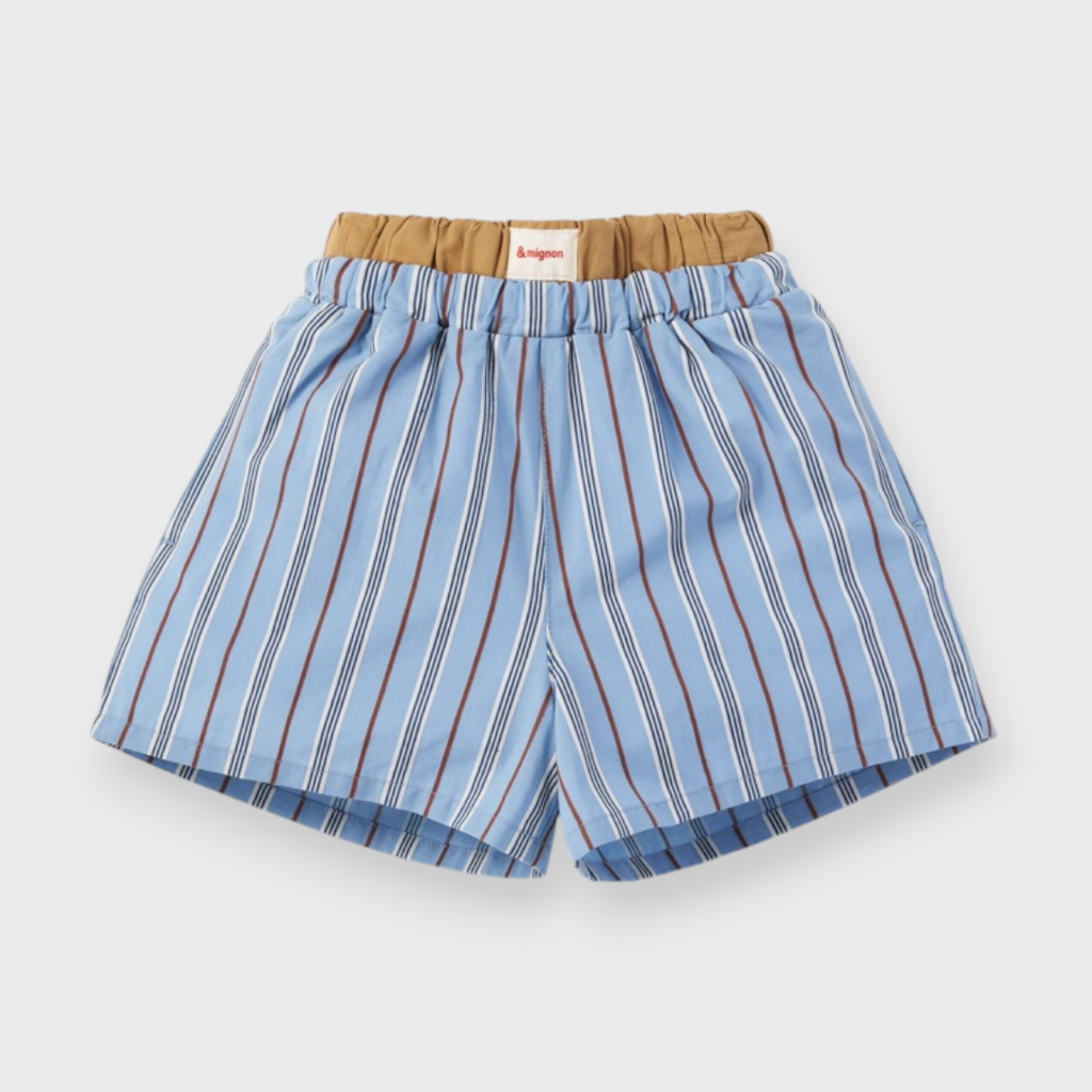 KIDS BLUE STRIPED SHORTS (100–120CM)