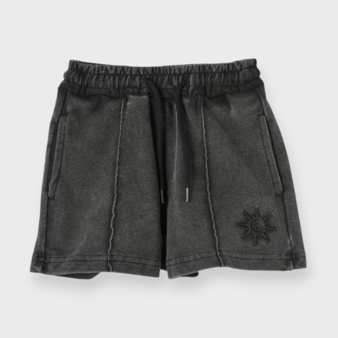 KIDS PIGMENT-DYED SHORTS WITH ELASTIC WAIST (100–120 CM)