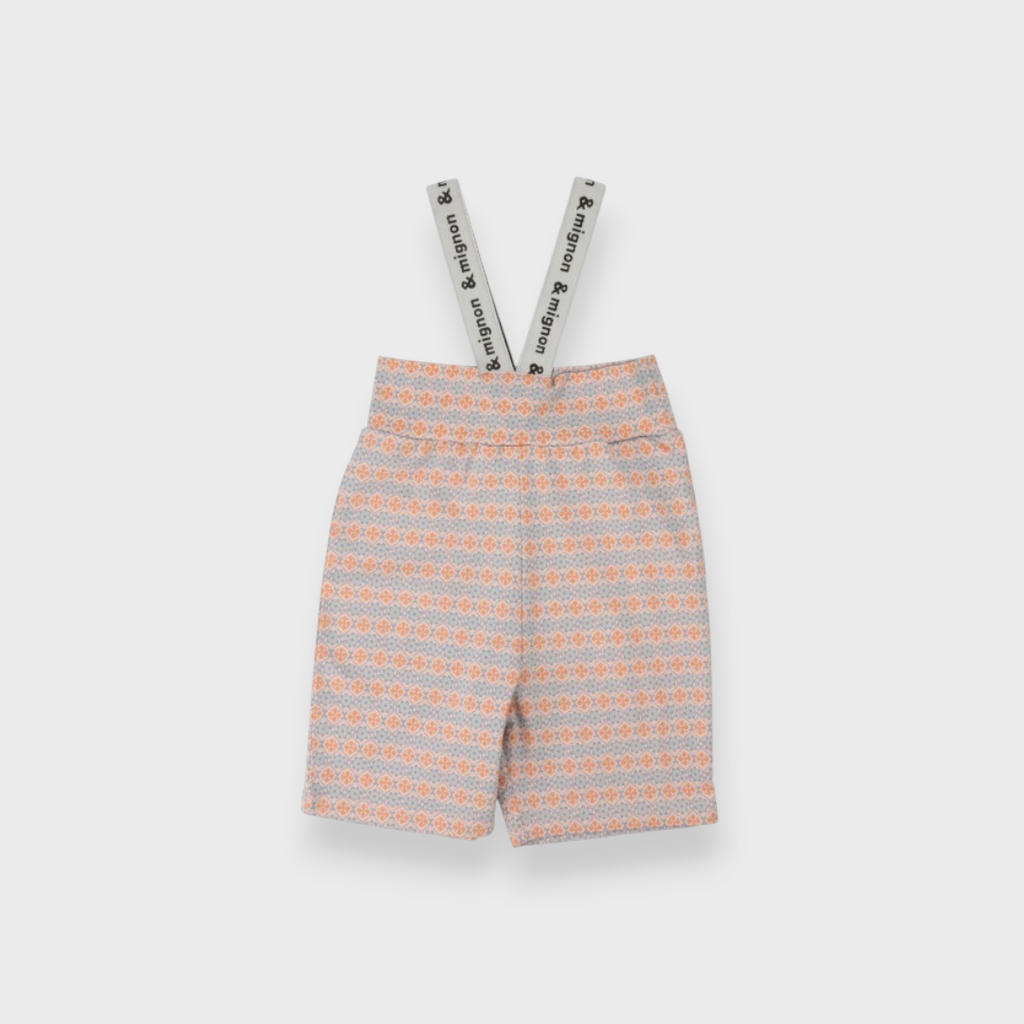KIDS SUSPENDER FLORAL PATTERNED PANTS (100–120CM)