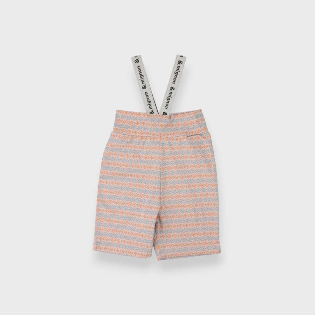 KIDS SUSPENDER FLORAL PATTERNED PANTS (100–120CM)