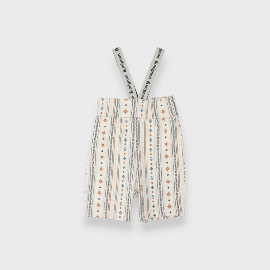 KIDS SUSPENDER PATTERNED PANTS (100–120CM)