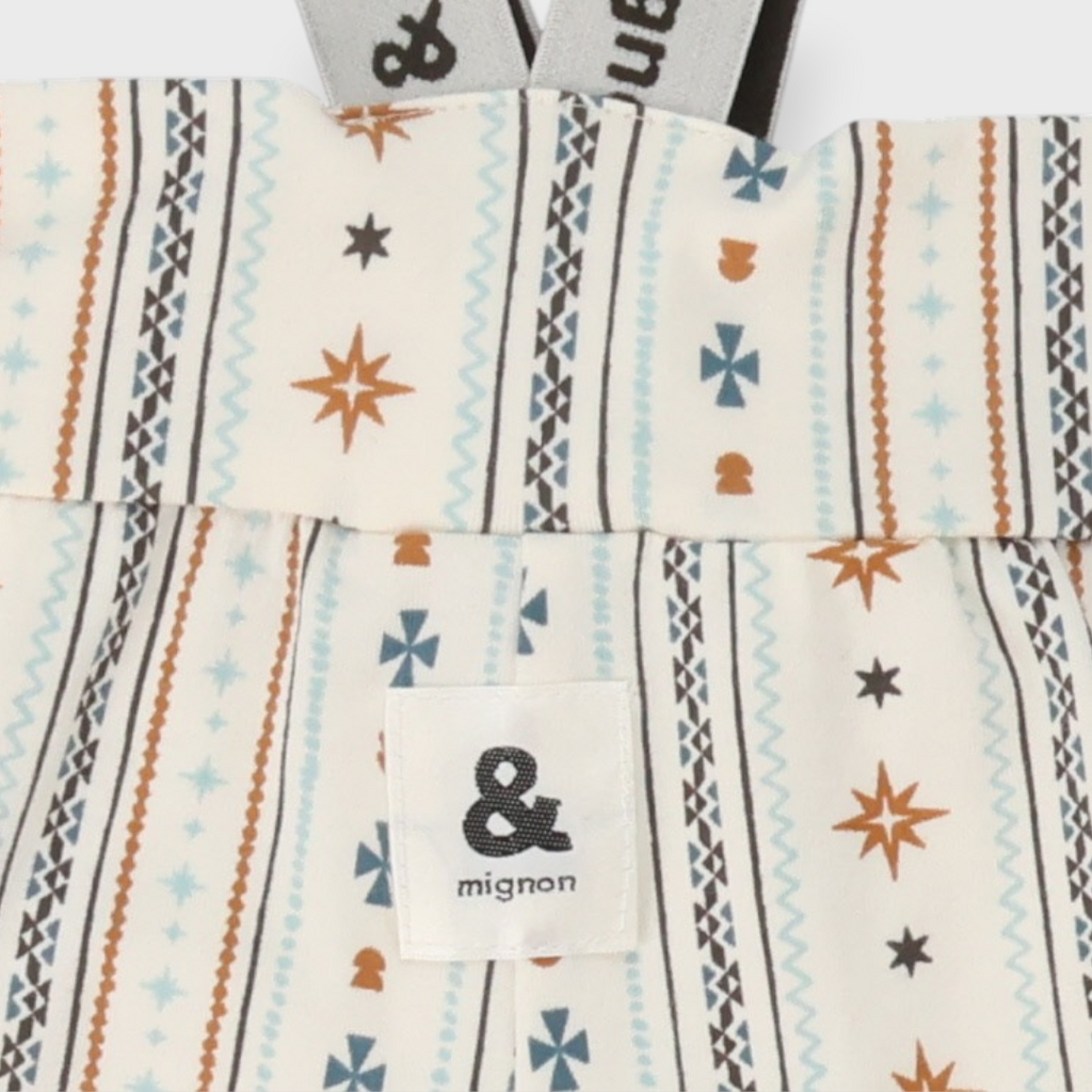 KIDS SUSPENDER PATTERNED PANTS (100–120CM)