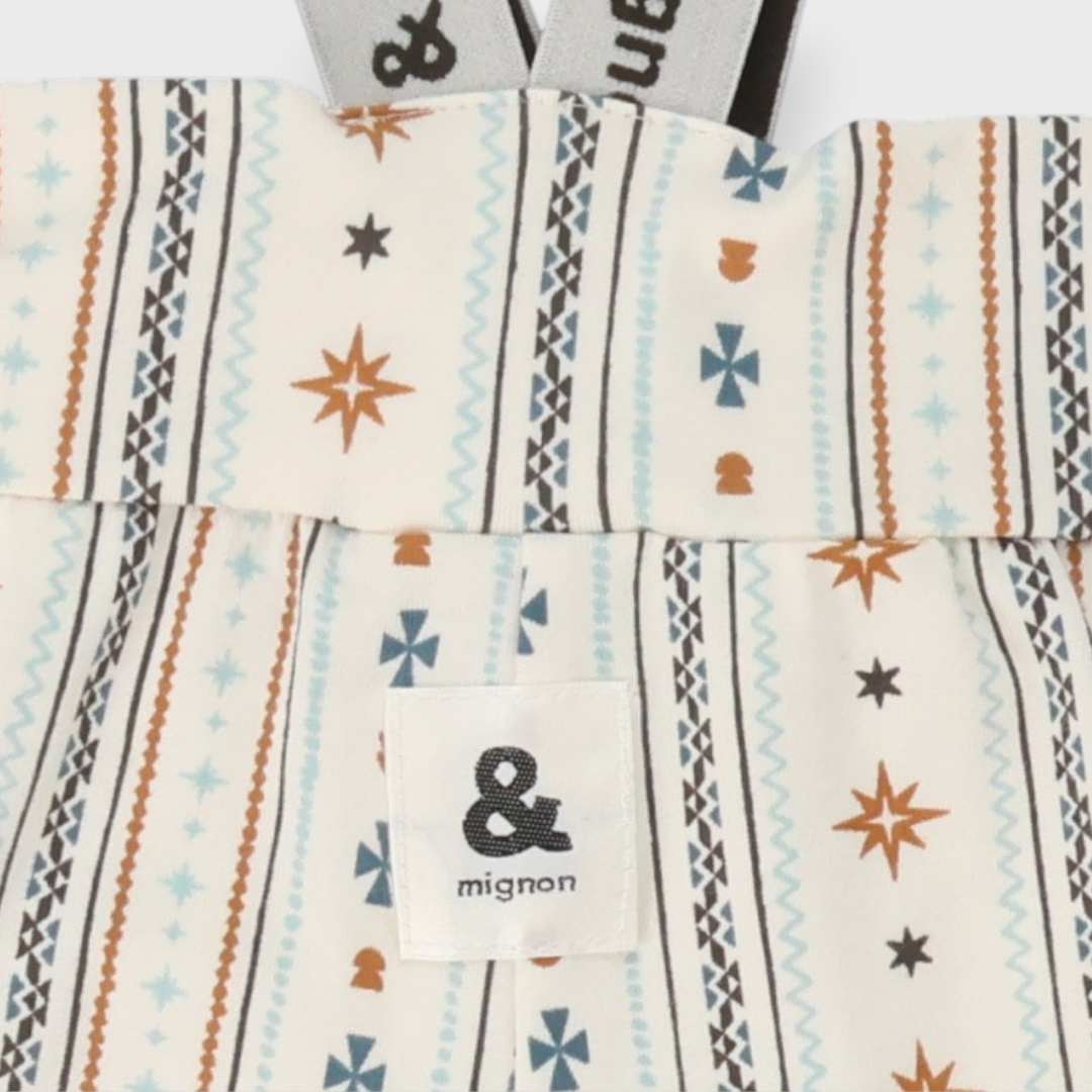 KIDS SUSPENDER PATTERNED PANTS (100–120CM)