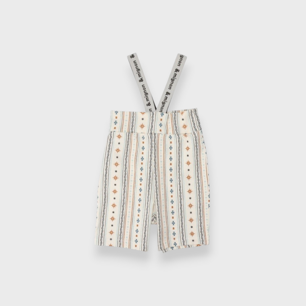KIDS SUSPENDER PATTERNED PANTS (100–120CM)