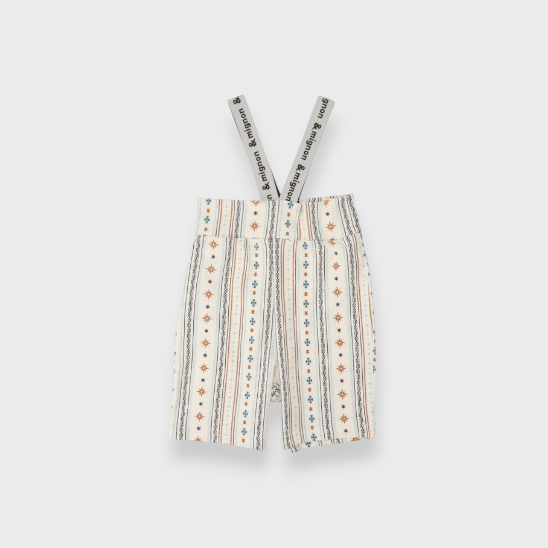 KIDS SUSPENDER PATTERNED PANTS (100–120CM)