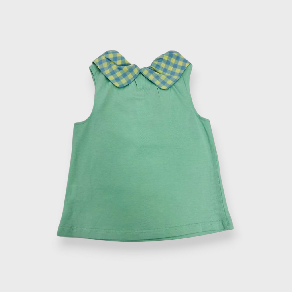 KIDS GINGHAM COLLAR TANK TOP (100–120CM)