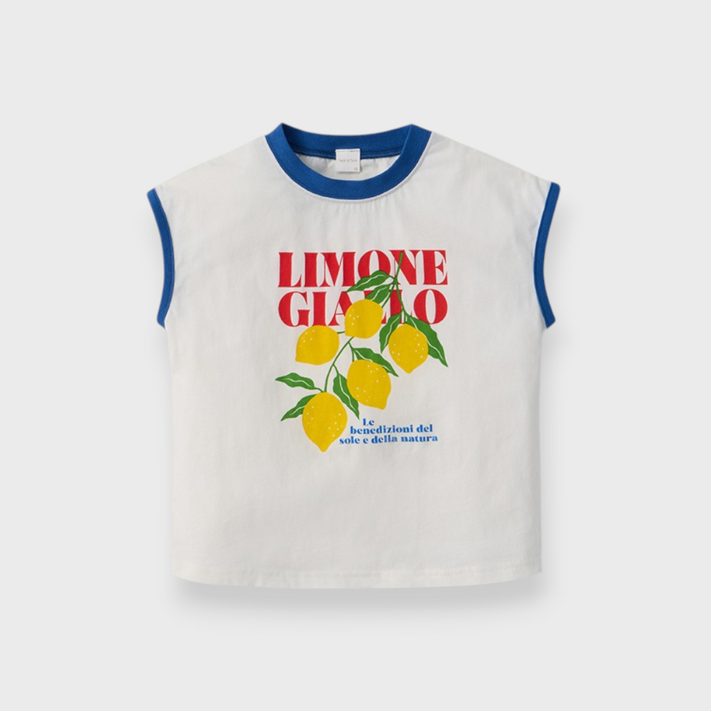Kids (Size 100–120cm) Limone Giallo Ringer Tee