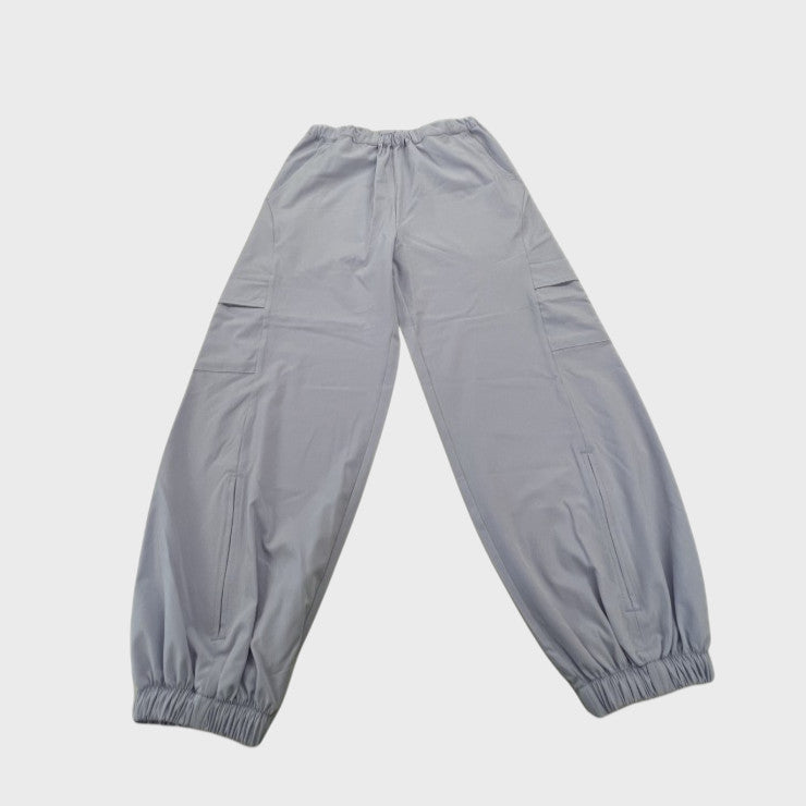 RELAXED SOLID JUNIOR CARGO JOGGER PANTS (130–160cm)