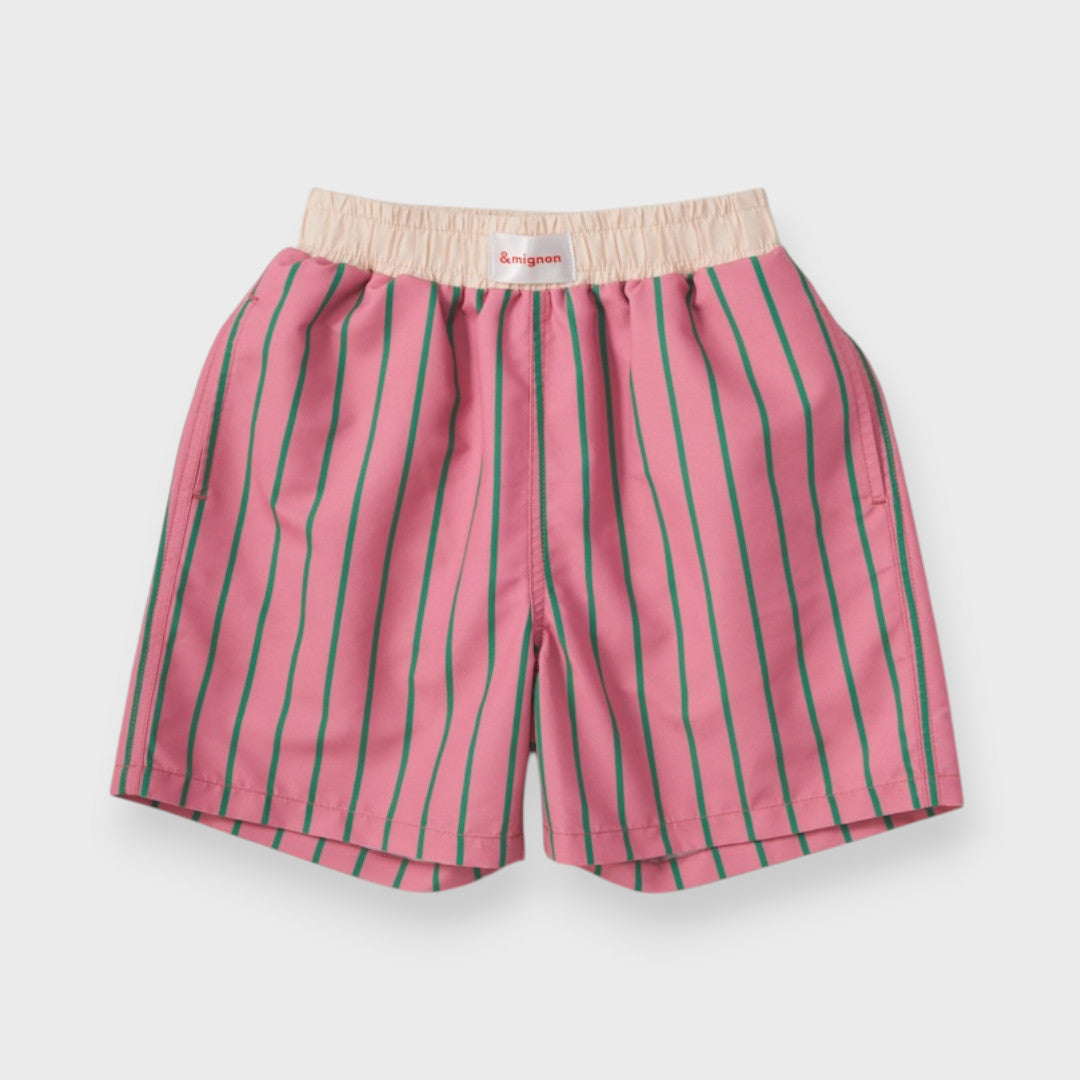 BRIGHT STRIPE COLOR-WAIST KIDS SWIM SHORTS (100-120cm)