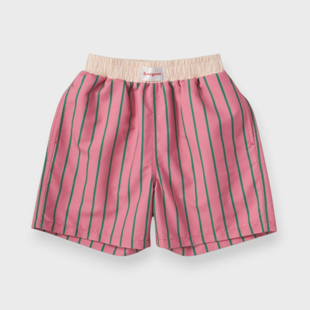 BRIGHT STRIPE COLOR-WAIST KIDS SWIM SHORTS (100-120cm)