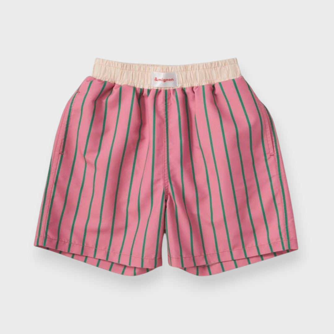 BRIGHT STRIPE COLOR-WAIST KIDS SWIM SHORTS (100-120cm)