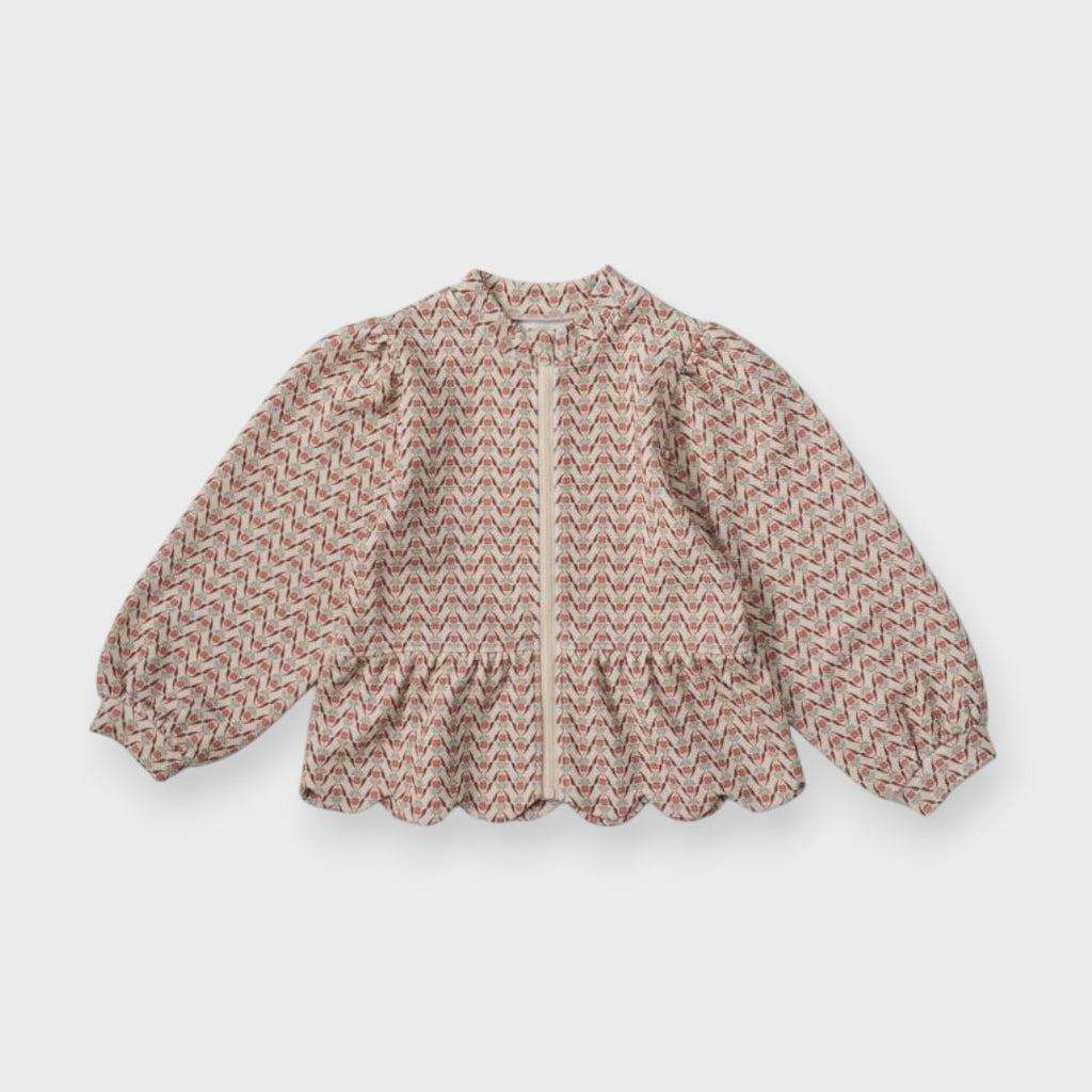 SCALLOP FRILL RIBBON KIDS RASH GUARD (100-120cm)