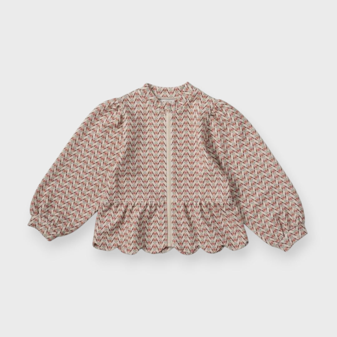 SCALLOP FRILL RIBBON KIDS RASH GUARD (100-120cm)