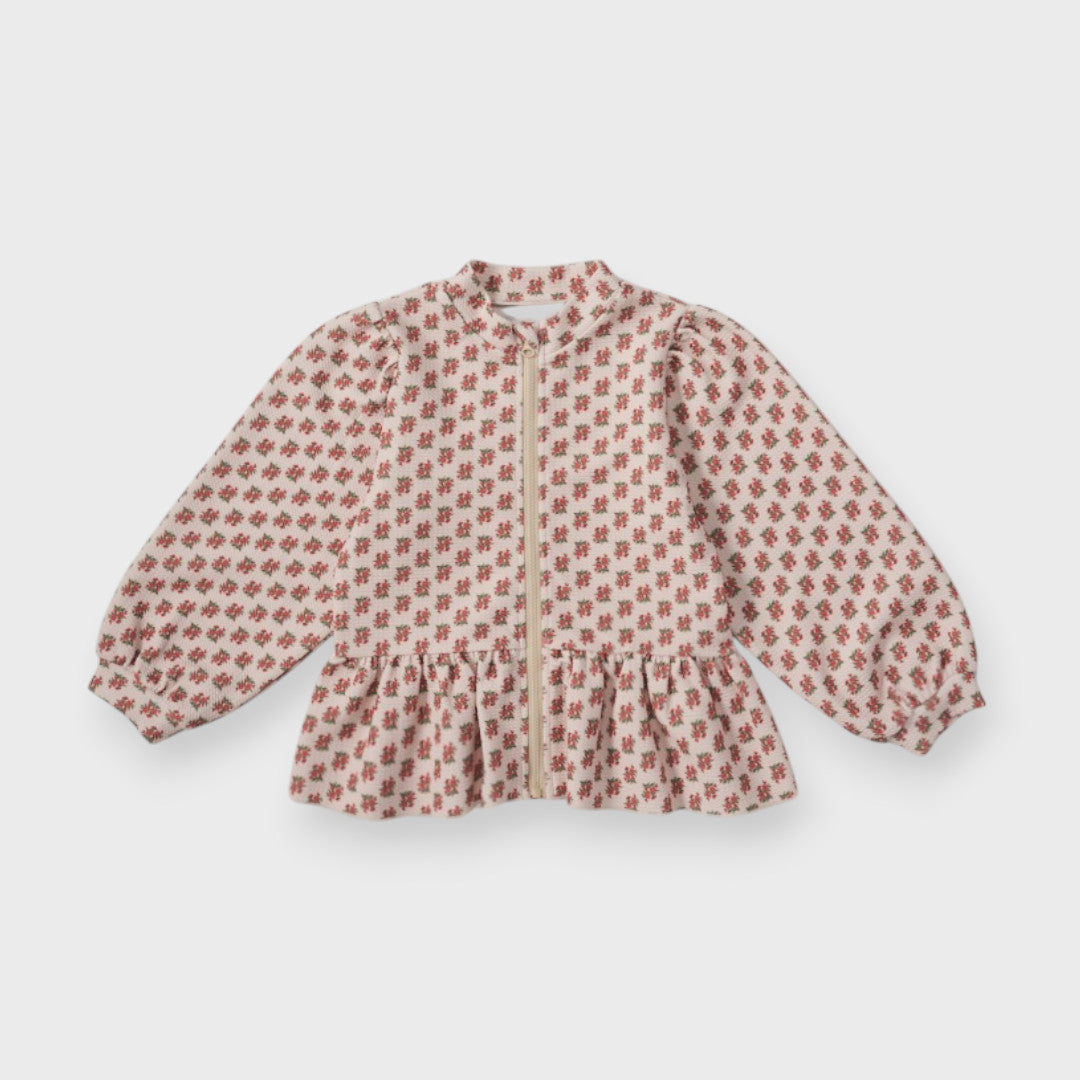 ELEGANT FLORAL FRILL KIDS RASH GUARD (100-120cm)