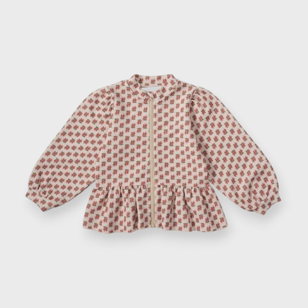ELEGANT FLORAL FRILL KIDS RASH GUARD (100-120cm)