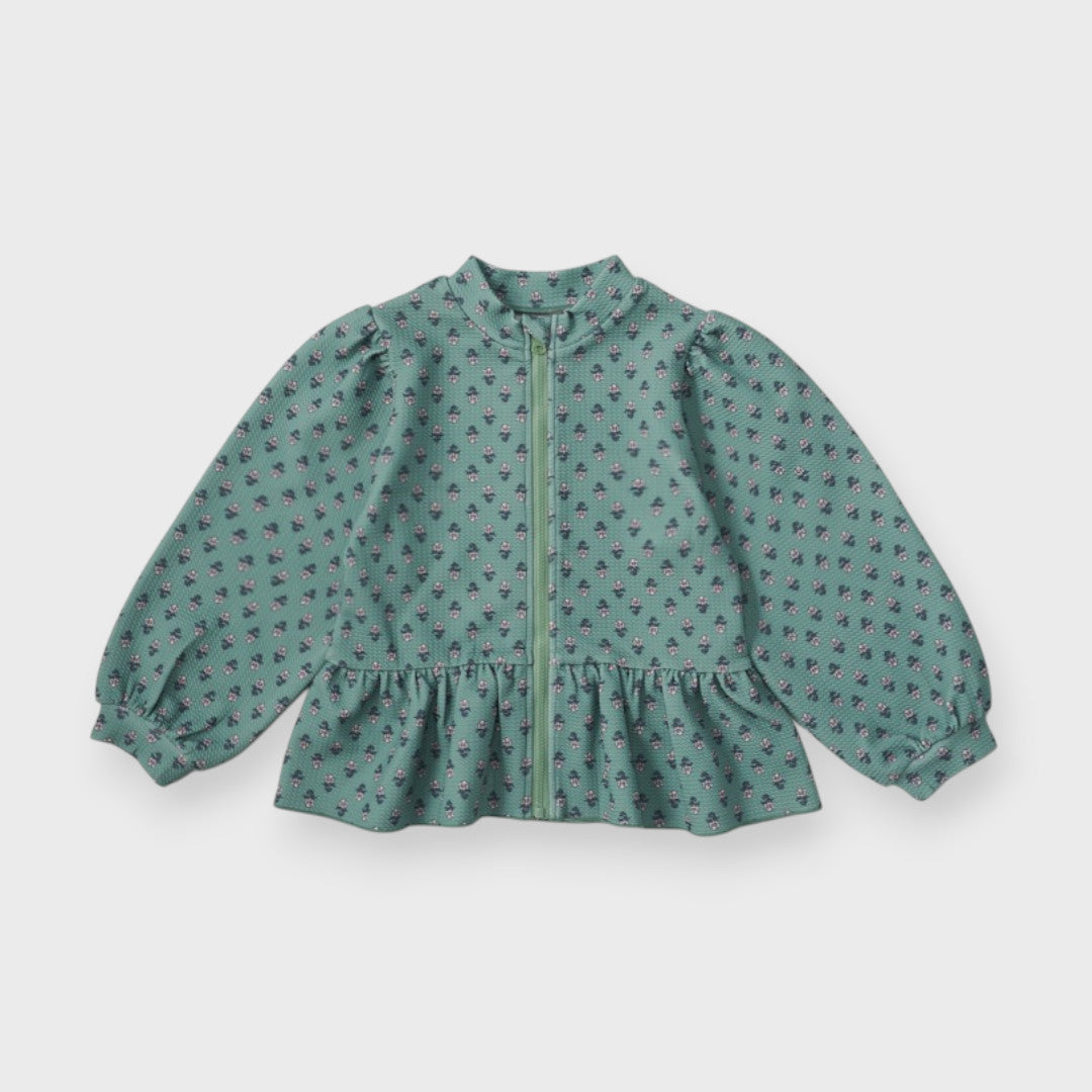 SMALL FLORAL FRILL KIDS RASH GUARD (100～120cm)