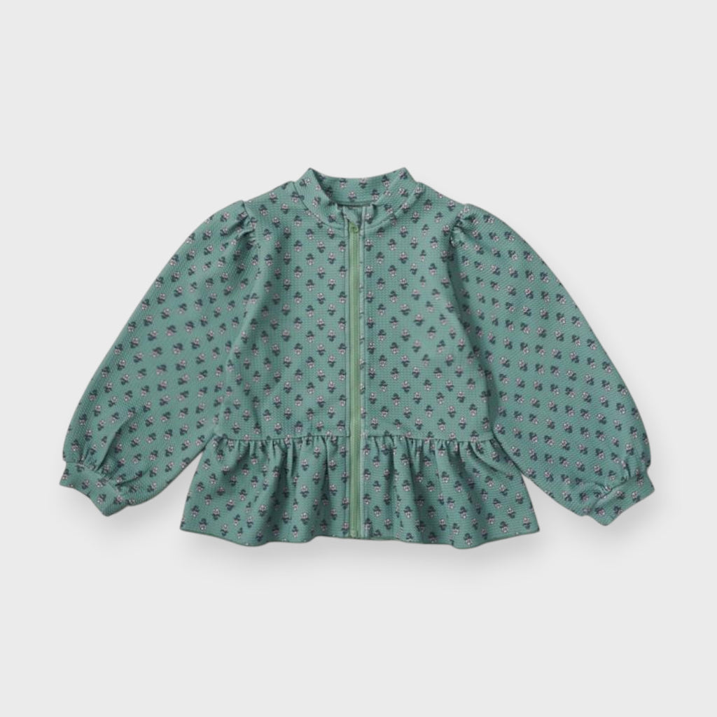 SMALL FLORAL FRILL KIDS RASH GUARD (100～120cm)