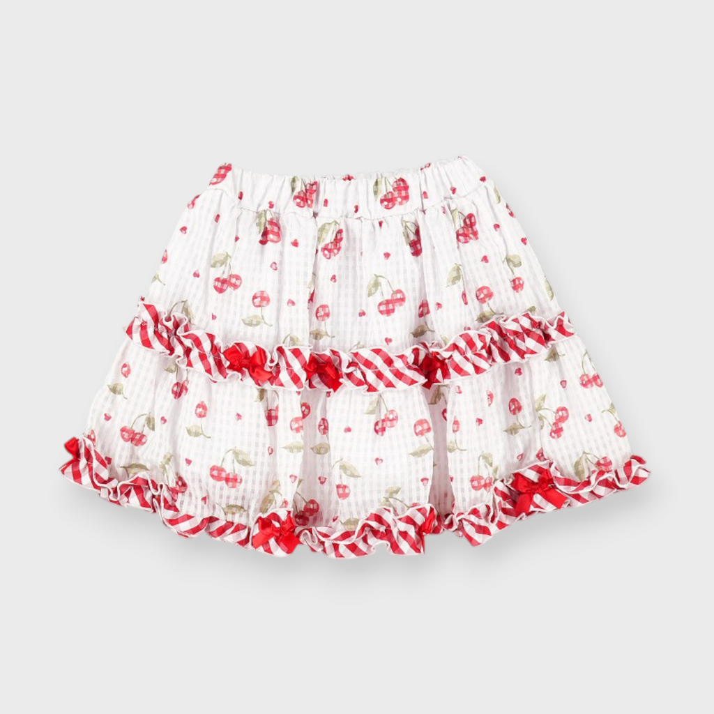 KIDS CHERRY PRINT YUKATA DRESS (110–130CM)