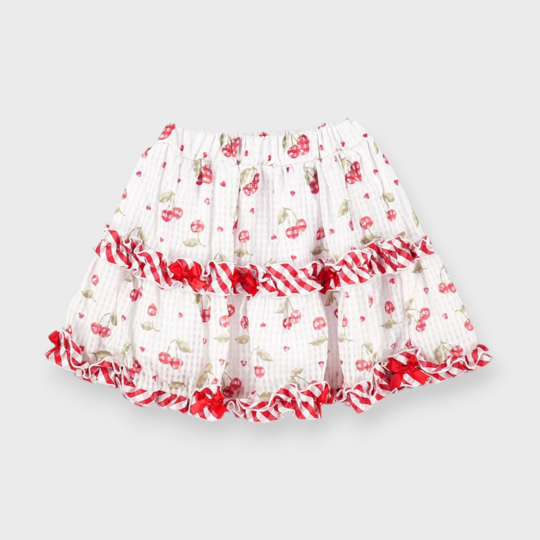 KIDS CHERRY PRINT YUKATA DRESS (110–130CM)