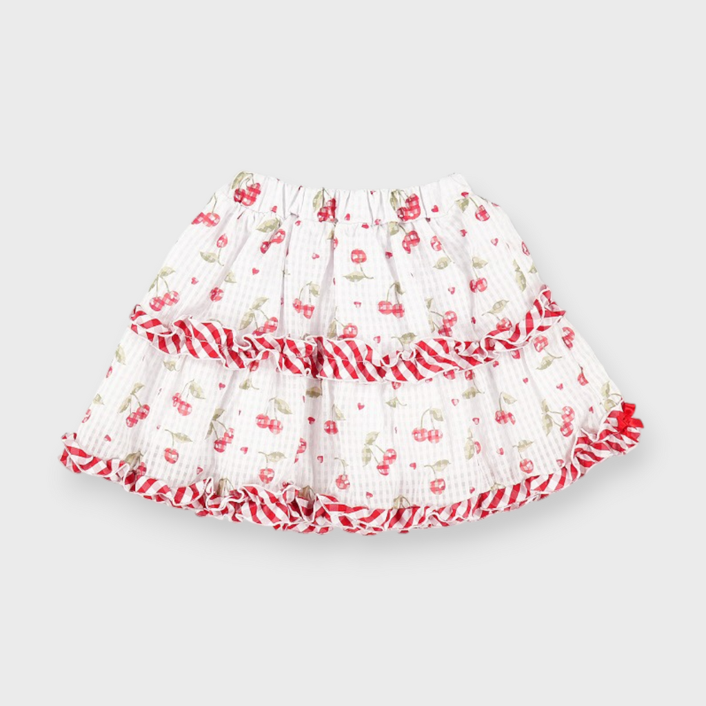 KIDS CHERRY PRINT YUKATA DRESS (110–130CM)