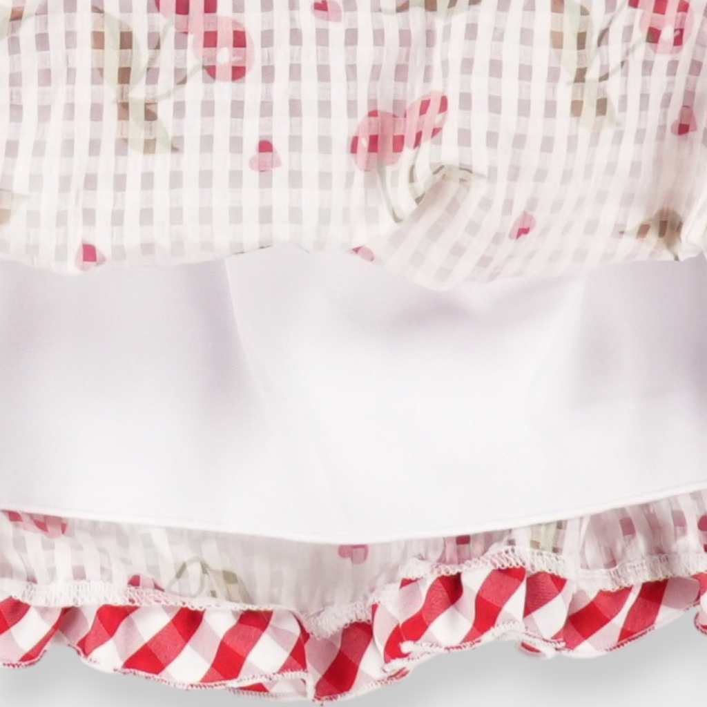 KIDS CHERRY PRINT YUKATA DRESS (110–130CM)