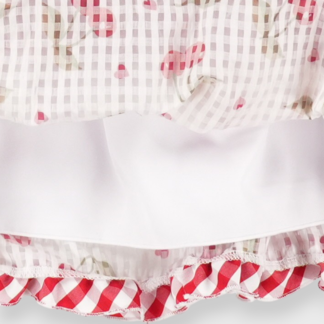 KIDS CHERRY PRINT YUKATA DRESS (110–130CM)