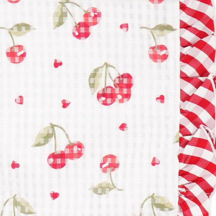 KIDS CHERRY PRINT YUKATA DRESS (110–130CM)