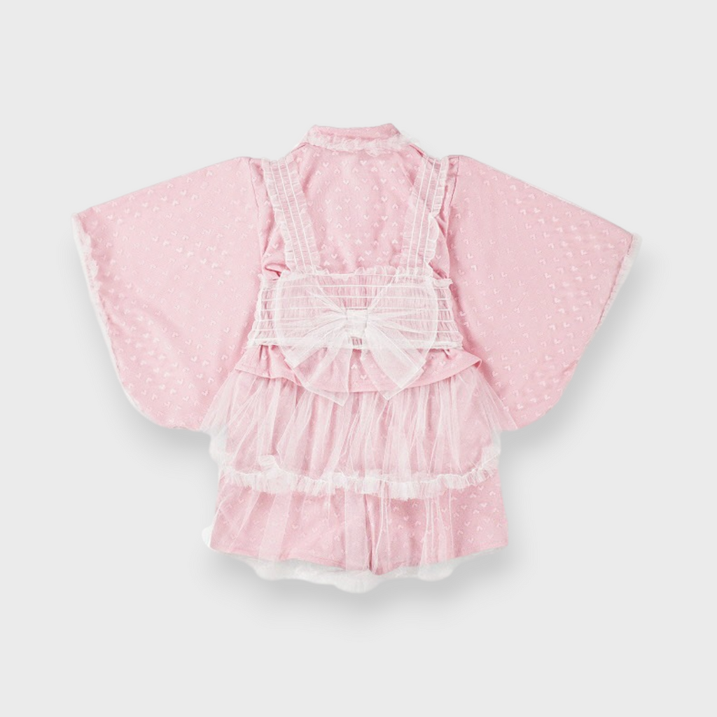 KIDS HEART LACE YUKATA DRESS (110–130CM)