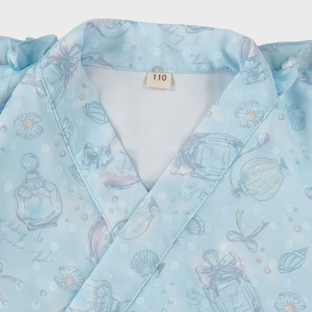 KIDS DREAMY KAWAII PRINT YUKATA DRESS (110–130CM)