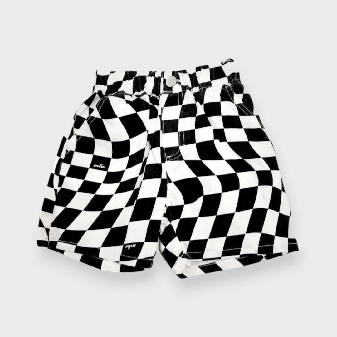 CHECK TWILL BABY HALF PANTS (80/90CM)
