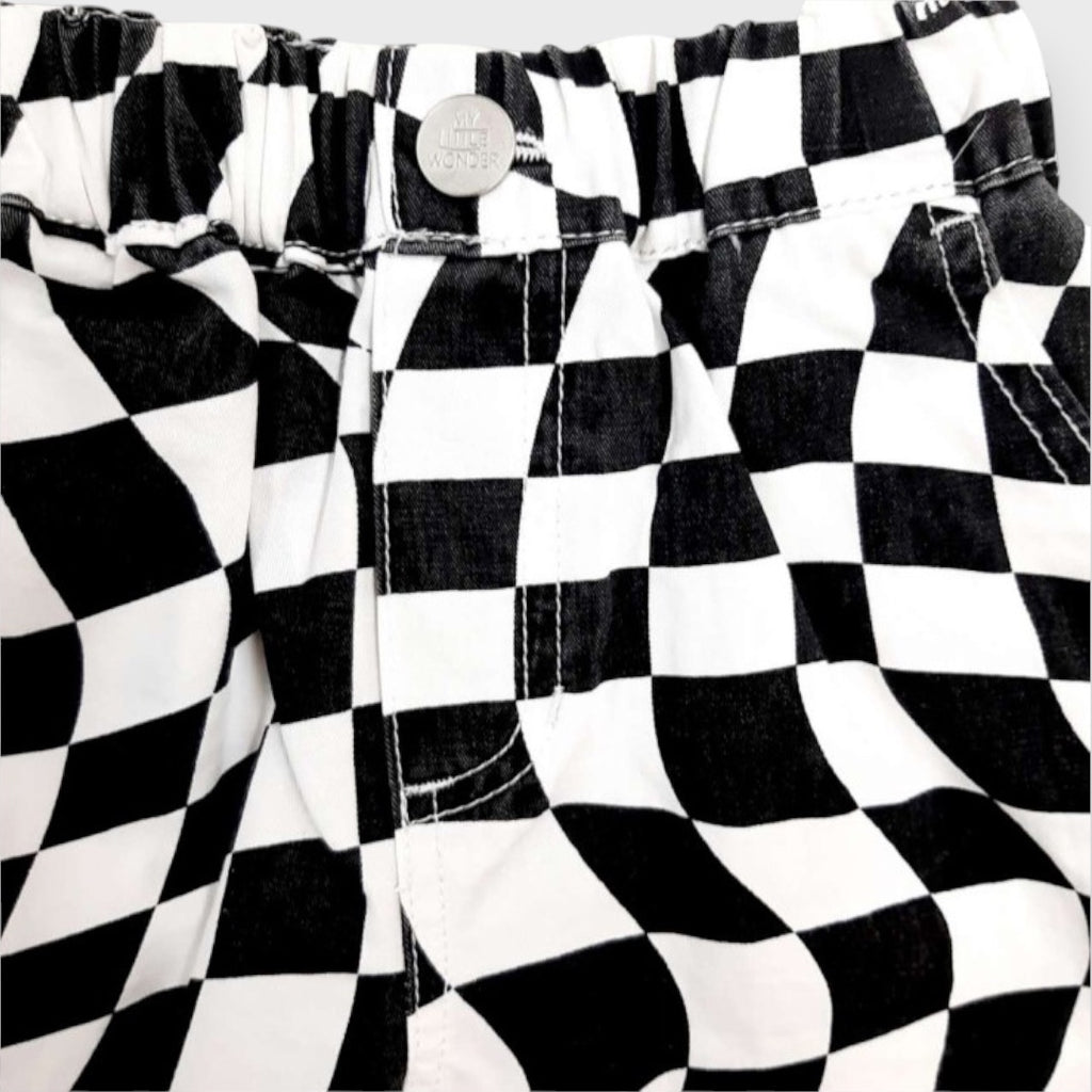 CHECK TWILL BABY HALF PANTS (80/90CM)
