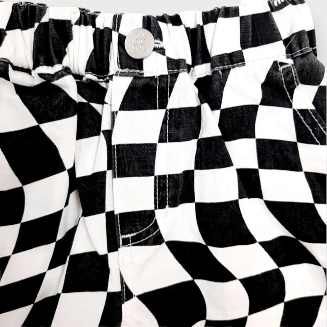 CHECK TWILL BABY HALF PANTS (80/90CM)