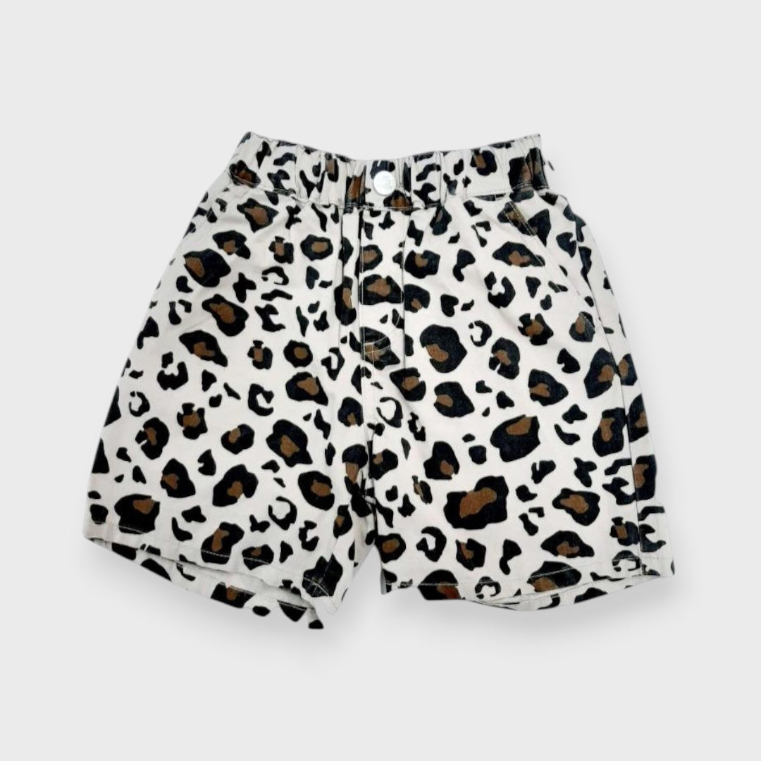 LEOPARD TWILL BABY HALF PANTS (80/90CM)