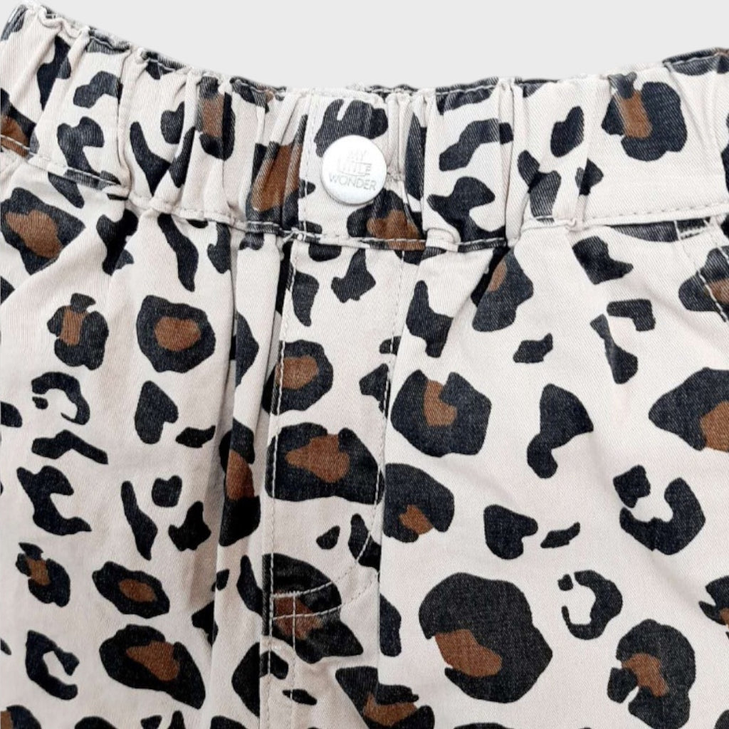 LEOPARD TWILL BABY HALF PANTS (80/90CM)