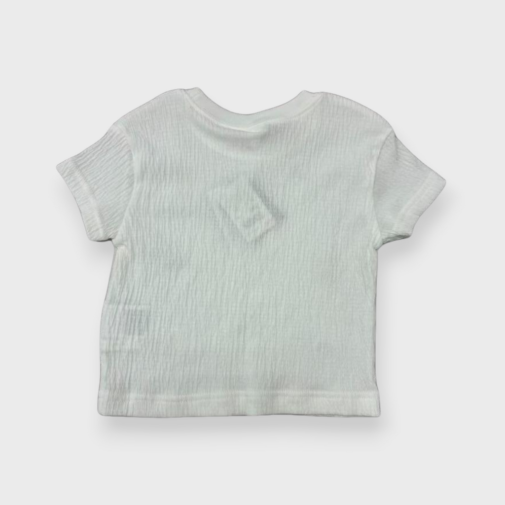 Kids (Size90cm) Textured Tee with Sky & Balloon Print