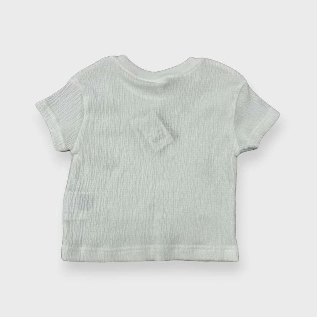 Kids (Size90cm) Textured Tee with Sky & Balloon Print