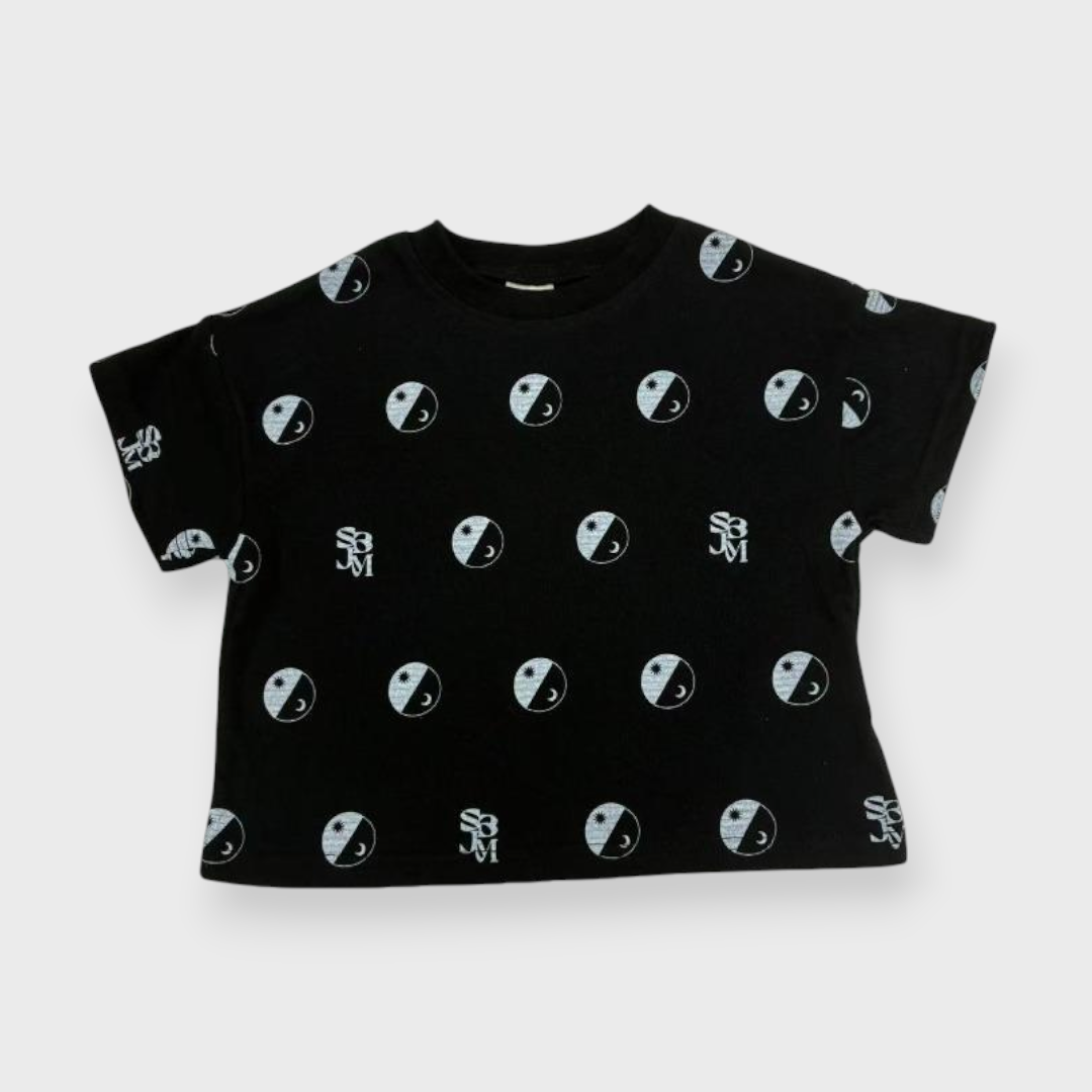 Kids (Size90cm) Sun & Moon Emblem Tee (Black)