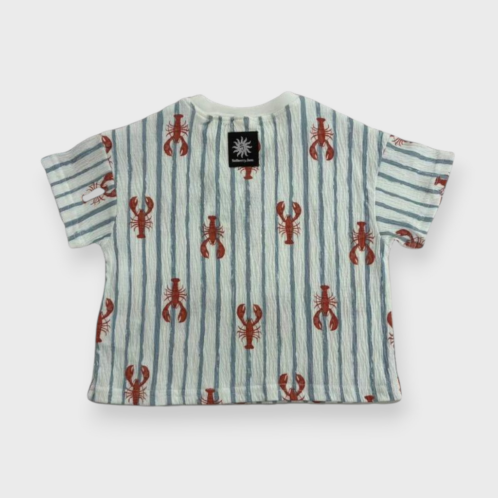 Kids (Size90cm) Seersucker Lobster-Print Tee