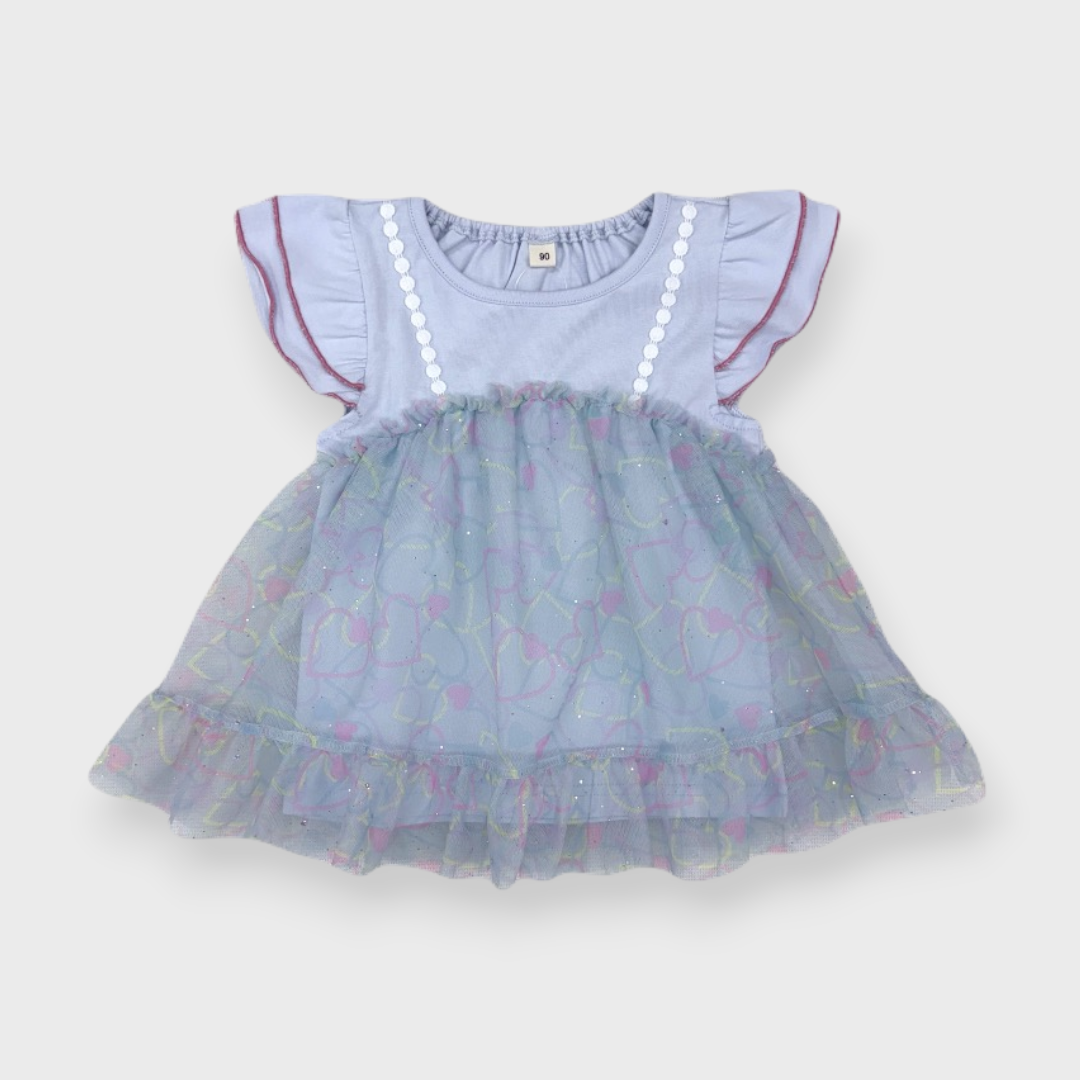 Kids (Size130cm) Heart Peplum Pullover
