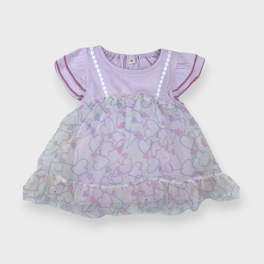Kids (Size130cm) Heart Peplum Pullover