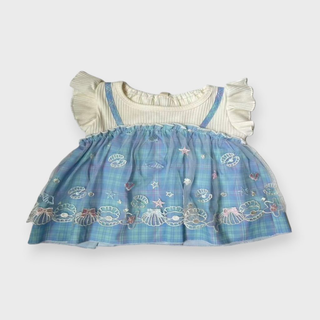 Kids (Size100-120cm) Seashell Peplum Pullover