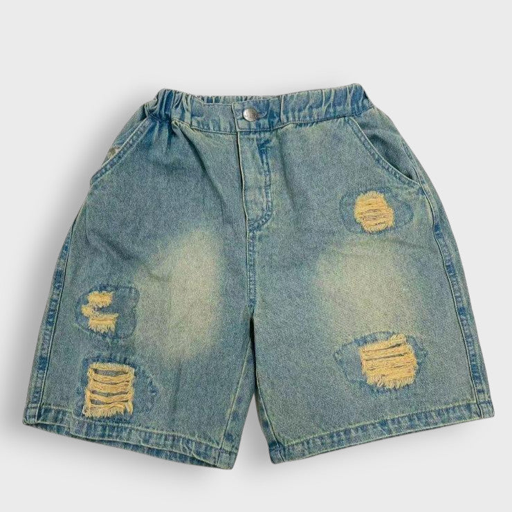 DISTRESSED VINTAGE HALF PANTS (100-120CM)