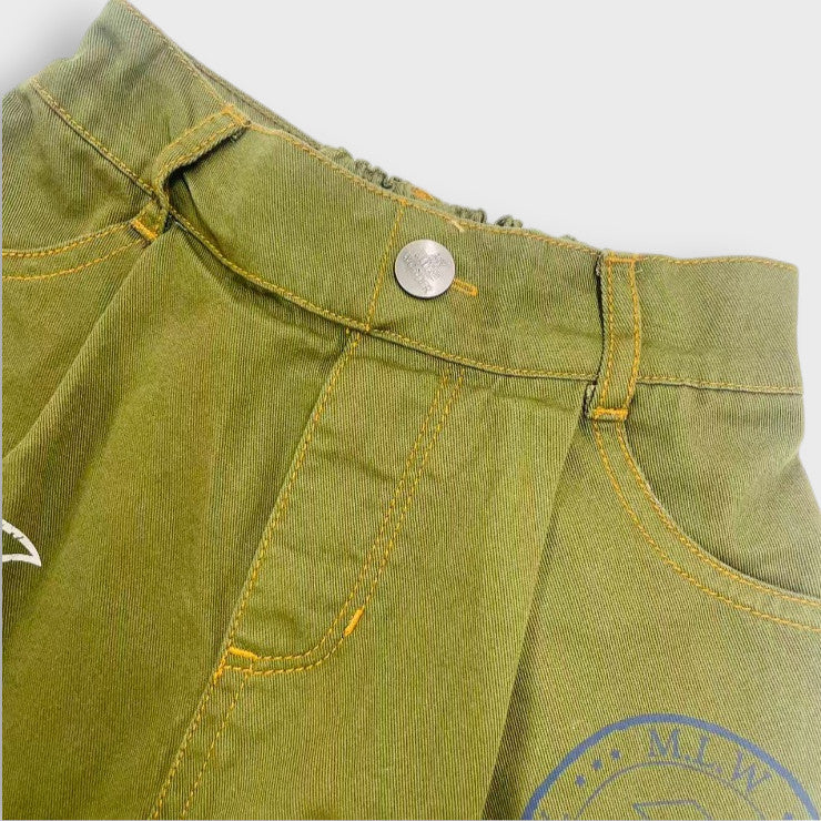 PRINTED CARGO HALF PANTS (100-120CM)