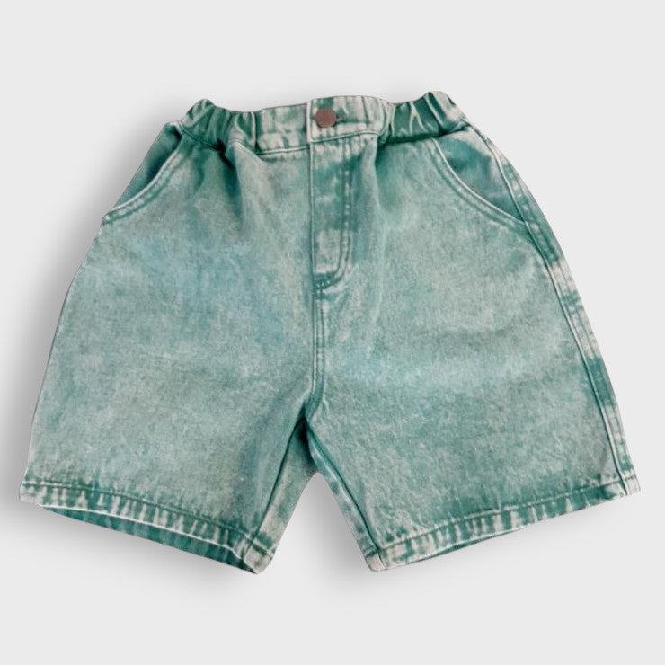 CHEMICAL-WASH CROPPED PANTS (100-120CM)